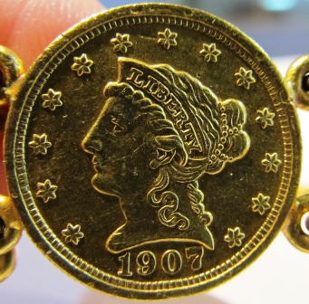 Gold-US-$2-1/2-Coins-With-Chinese-Marking