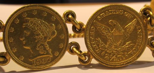 Gold-US-$2-1/2-Coins-With-Chinese-Marking