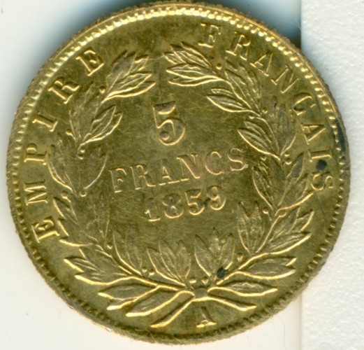 2--5-Francs--Coins---1859-And-1866