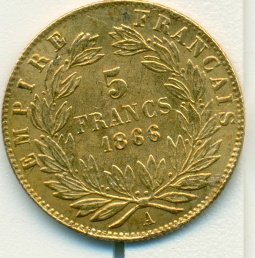 2--5-Francs--Coins---1859-And-1866