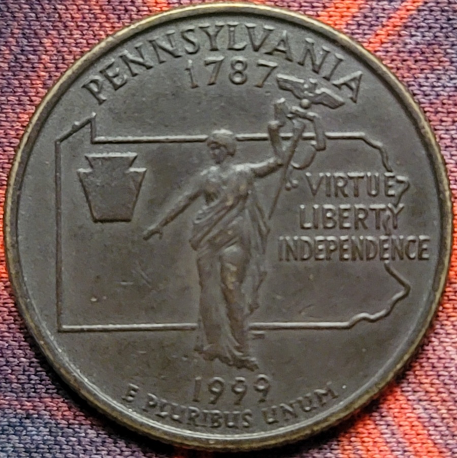 1999-D-Pennsylvania-Quarter-Missing-Clad-Layer-OBV-And-Rev?