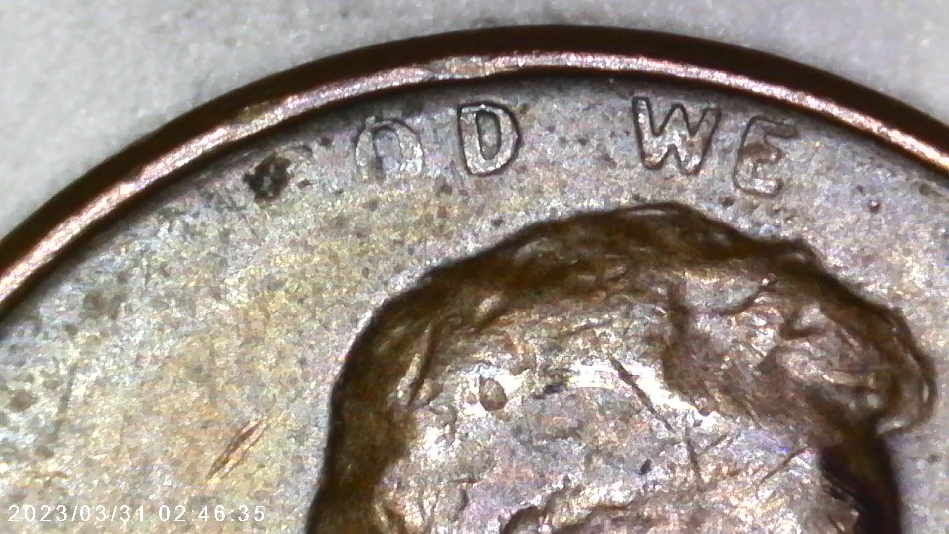 1971-D-Lincoln-Cent---Strick-Thru-Grease-Or-Weak-Die-Pressure?