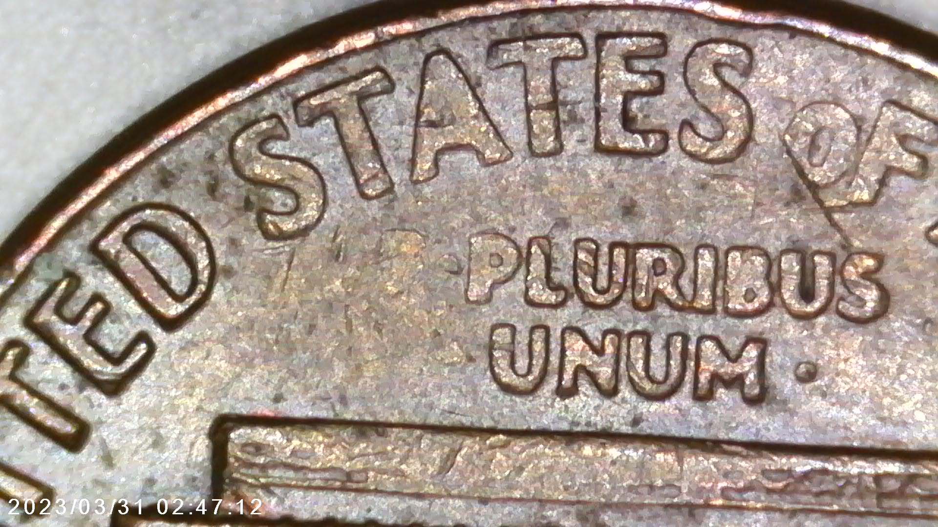 1971-D-Lincoln-Cent---Strick-Thru-Grease-Or-Weak-Die-Pressure?