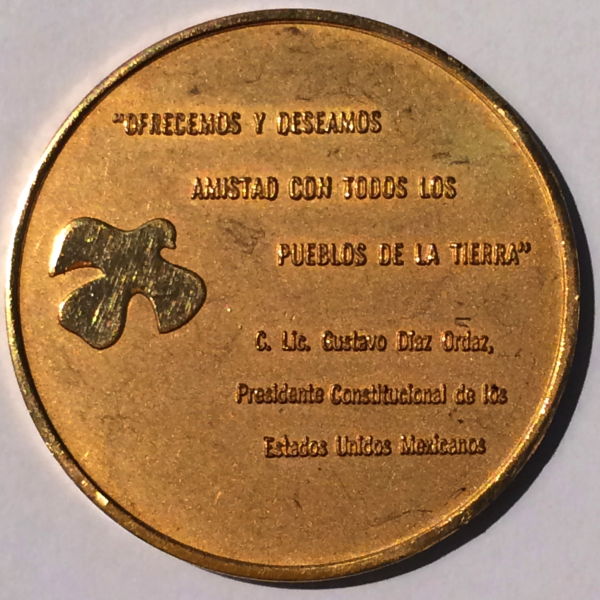 1968-Mexico-Olympic-Gold-Coin/Medal