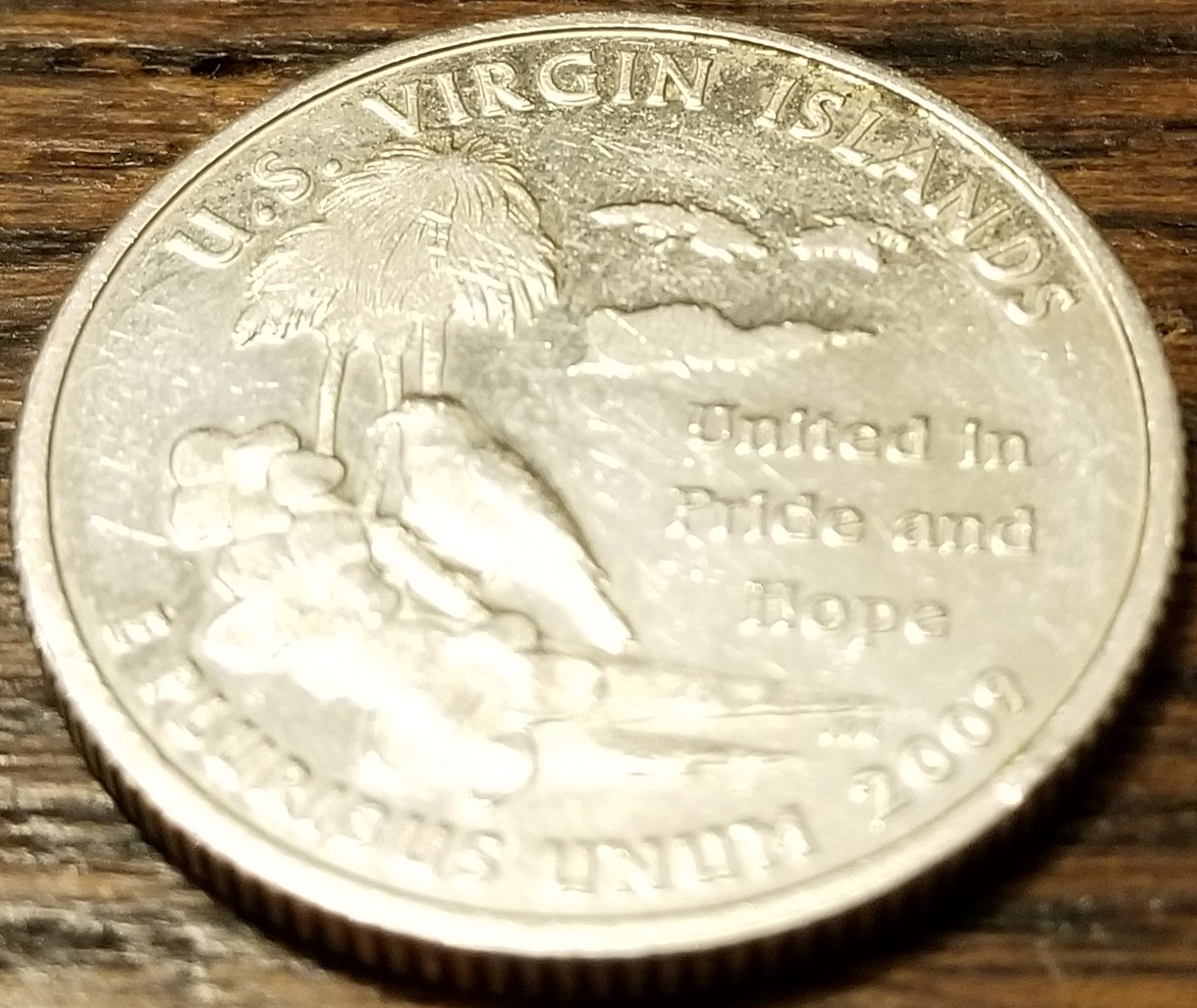 2009-Washington-Quarter,-US-Virgin-Islands,-With-No-Clad-Line