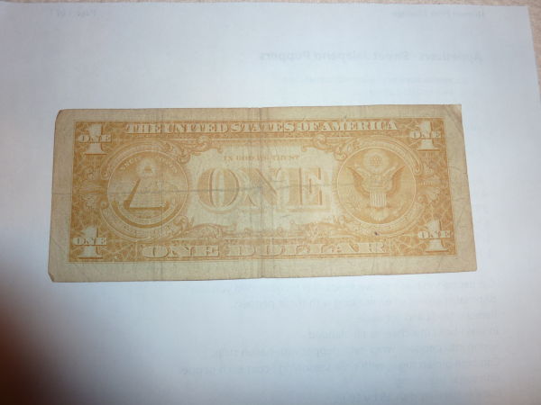 Yellow-Toned-1$-Bill