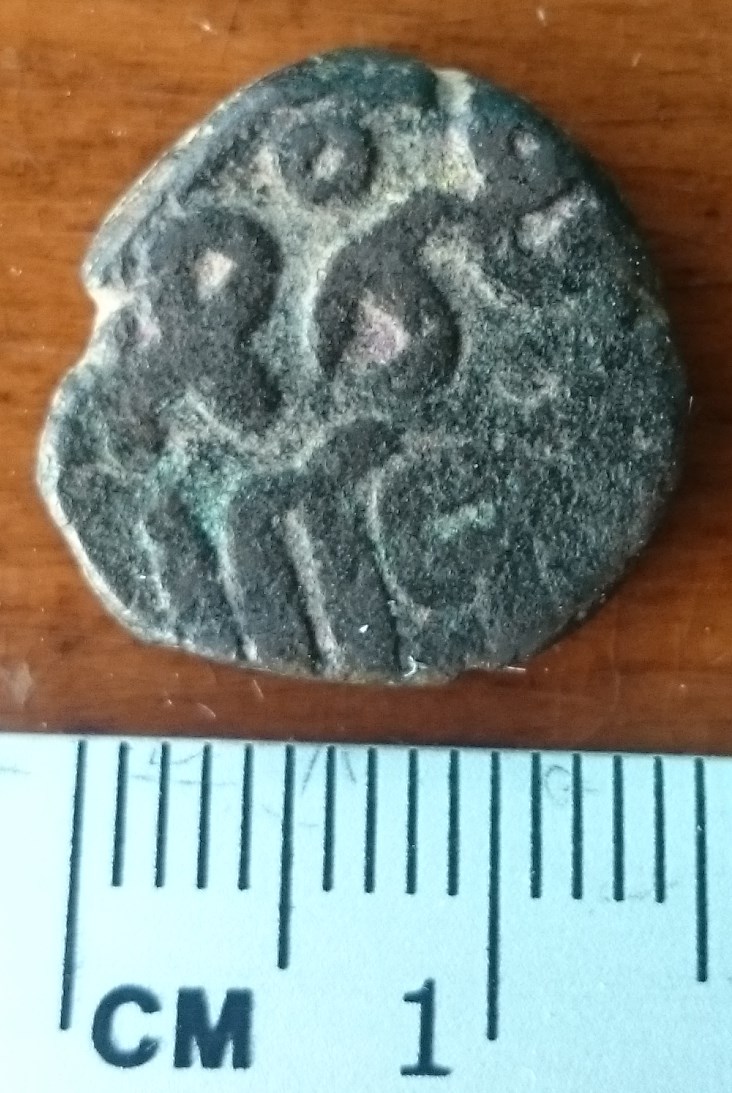 Old-Looking-Coin-From-Tabo,-Himachal-Pradesh