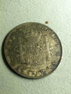 1895-Perto-Rican-20-Centavos-And-1896-40-Centavos