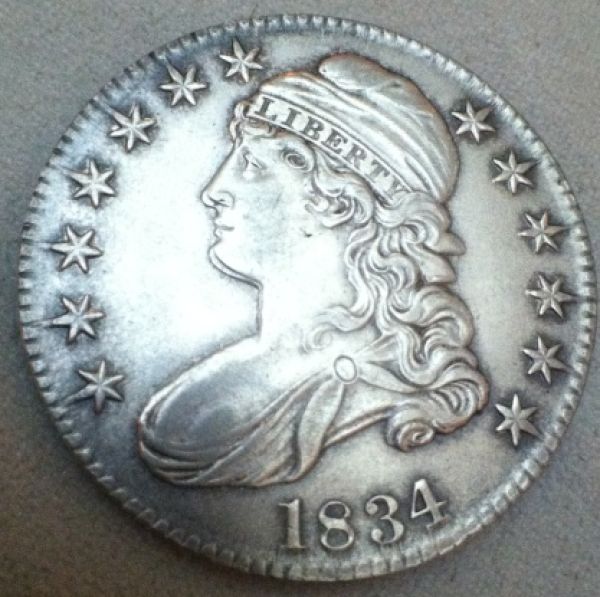 1834-Bust-Half-W/Clear-Doubling