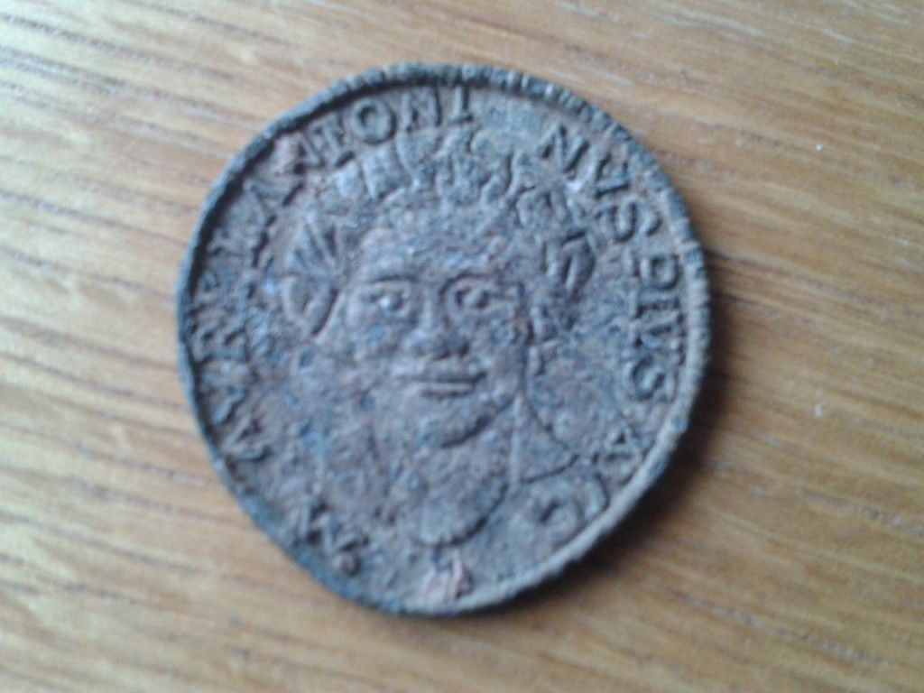 Front-Facing-Roman-Coin,-Caracalla