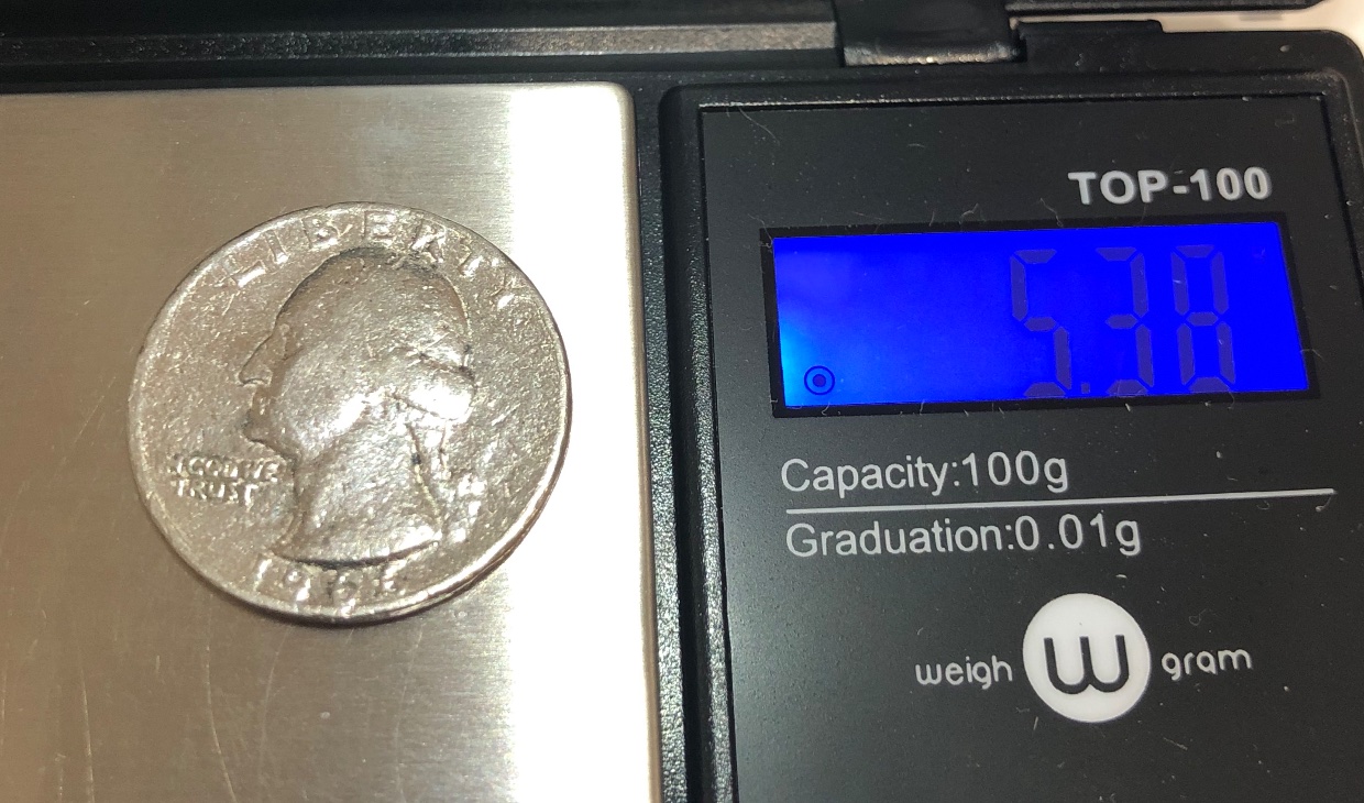 1966-Washington-Quarter-Plated?-But-5.38-Grams?