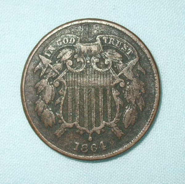 1864-Shield-Two-Cents-Large-Motto---?-Error-Or-Wear