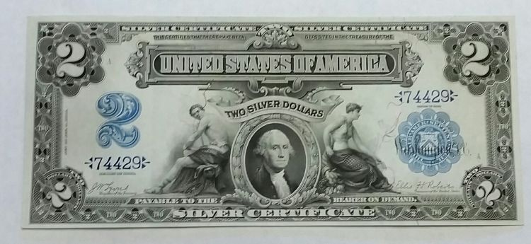 1899-$2-Mini-Porthole-Silver-Certificate-Lyons-Roberts
