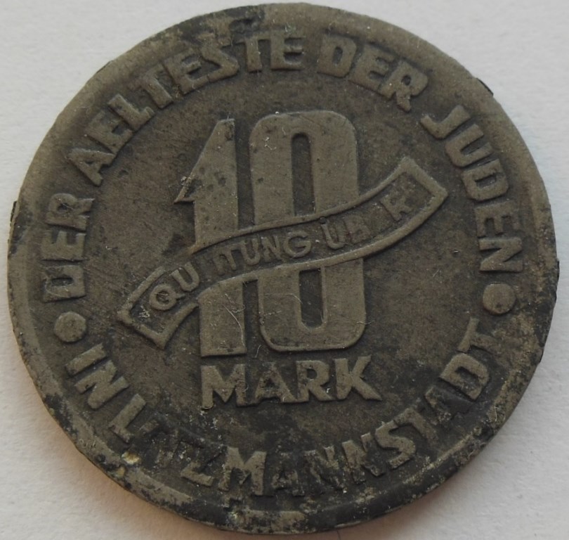 Lodz-Ghetto-10-Mark-1943-Coin-For-Graiding