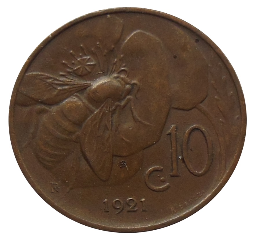 1921-Italy-10-Centesimi