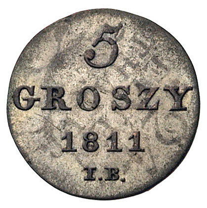 Poland-Duchy-Of-Warsaw-5-Groszy-1811---Overstruck-On-What?