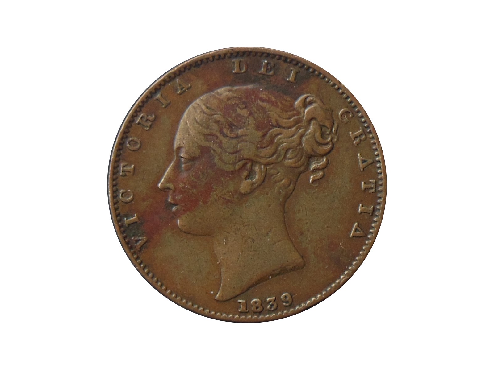Isle-Of-Man-1-Farthing-1839-For-Grading-And-Value
