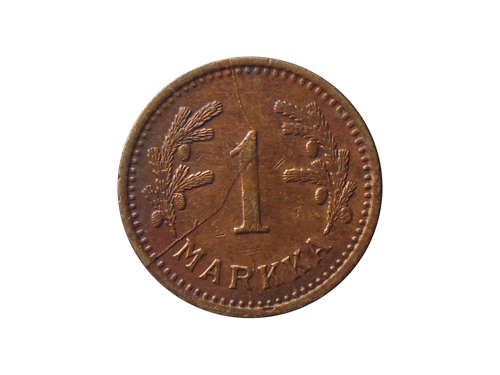 Finland-1-Markka-1942-For-Grading