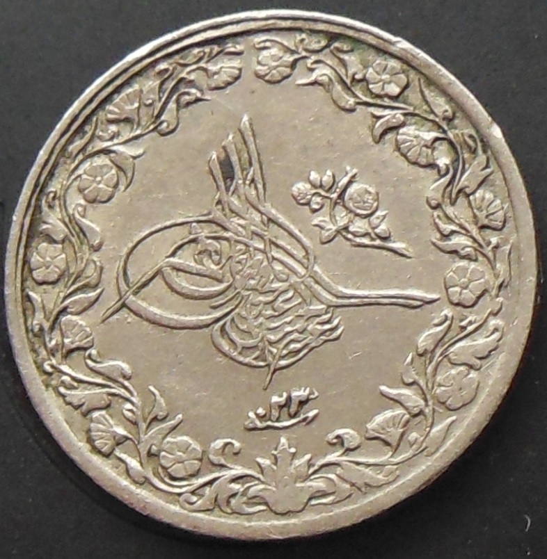 1/10-Qirsh-1897---Abdul-Hamid-II,-KM-289---Error-Date-?