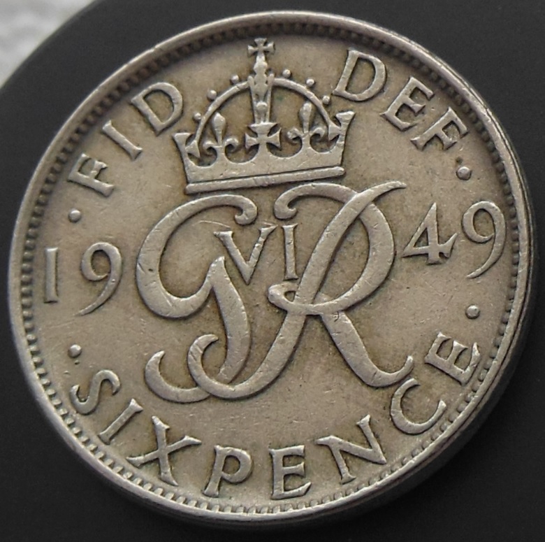 Great-Britain---Smaller-6-Pence-1949-,-KM-875---Error-?