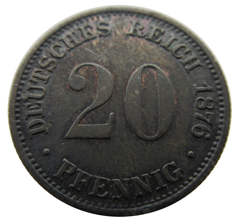 Germany-20-Pfennigs-1876-G---What-Grade-?