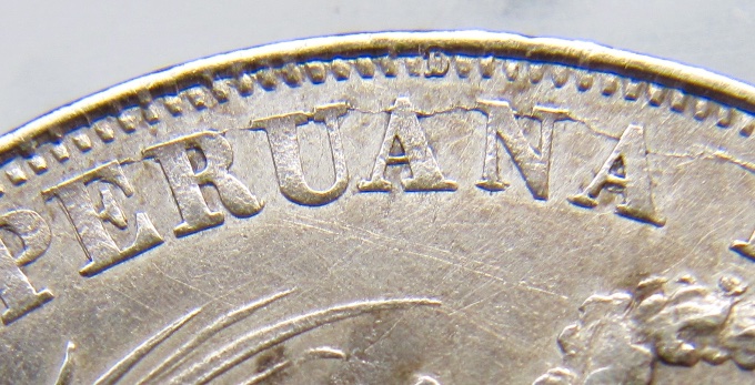 Peru-Silver-Sol-Of-The-Year-1864:-Scarce-&-Interesting-'Derteano'-Variety