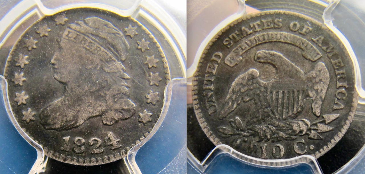 Scarce-1824/2-Capped-Bust-Dime,-Jr-2-Variety---Grading-Opinions-Sought.