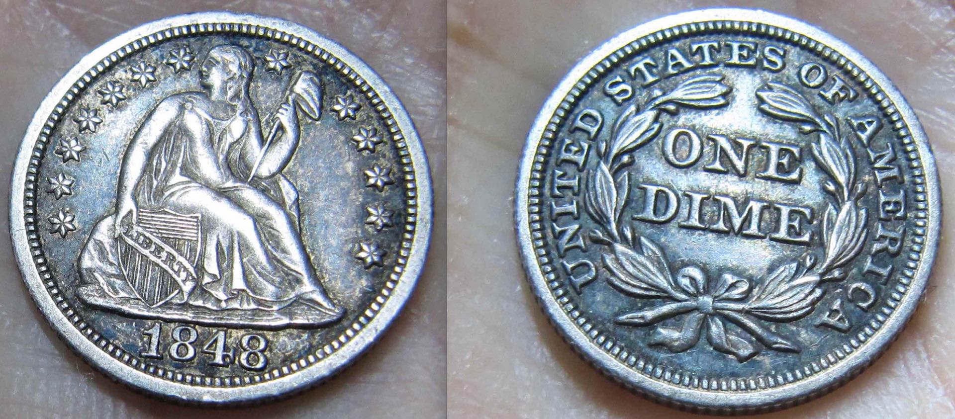 Seeking-Grade-Opinions:-1848-Seated-Dime