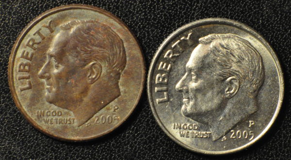 2005-P-Dime.--Missing-Cupronickel-Outer-Layers?