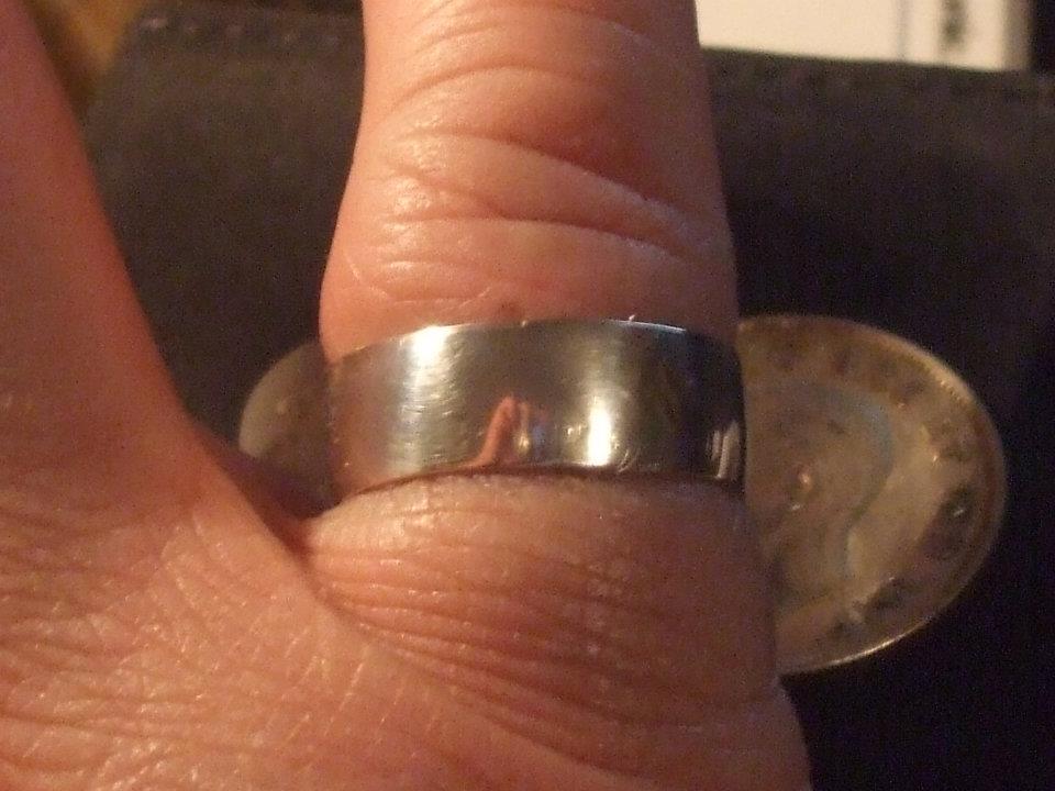 Turning--A-1945-Silver-Half-Dollar-Into-A-Ring