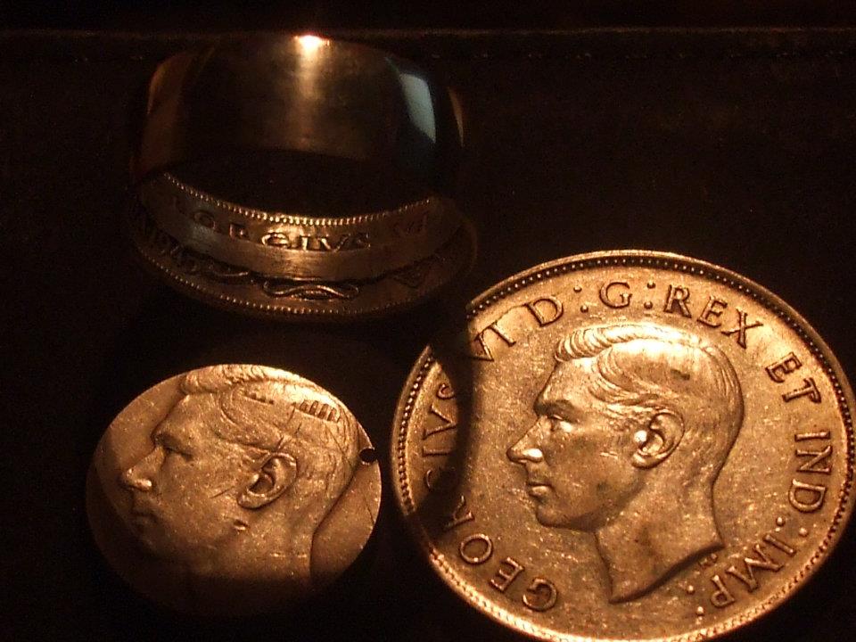 Turning--A-1945-Silver-Half-Dollar-Into-A-Ring