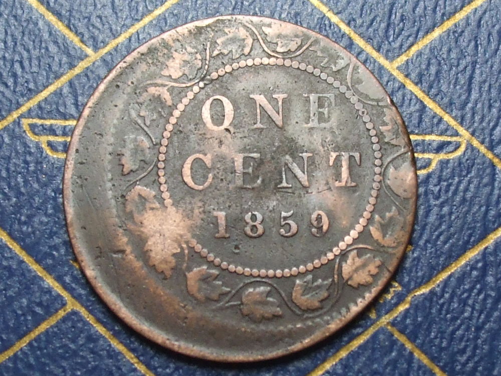 Mis-Struck-Off-Center-1859-Large-Cent,-Haxby-#?
