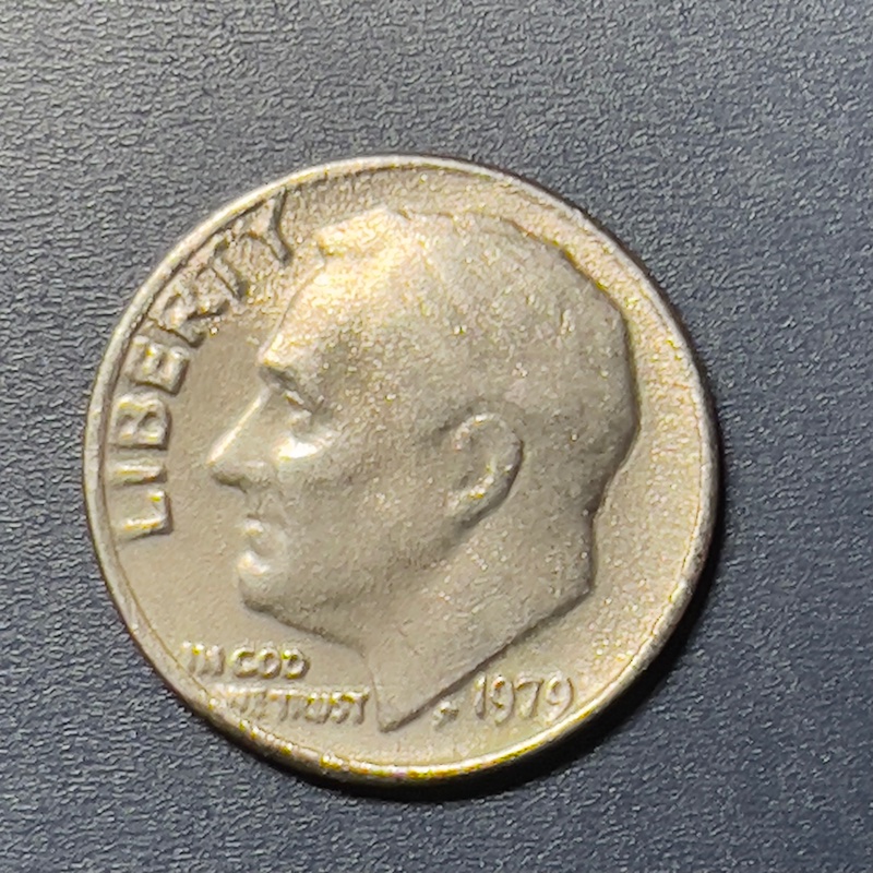 1979-Roosevelt-Dime-Drip-Finish/Melted?