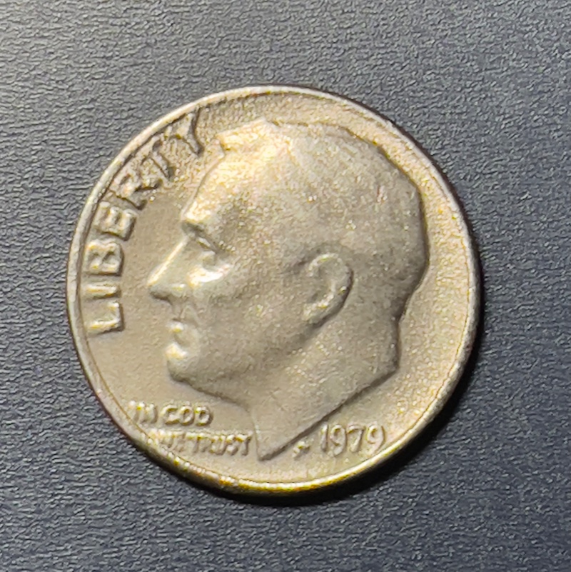 1979-Roosevelt-Dime-Drip-Finish/Melted?
