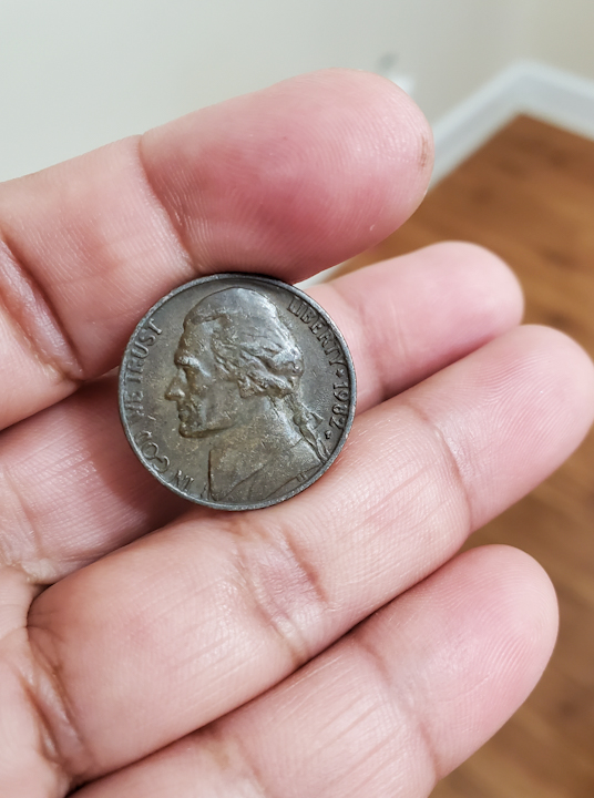 1982-P-Jefferson-Nickel--Black-Beauty?