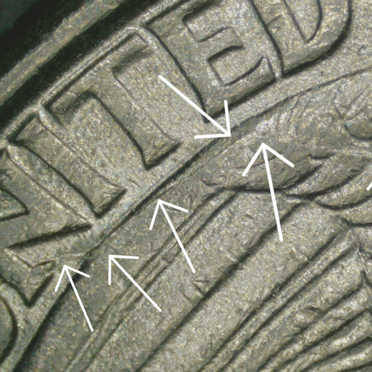 1996-P-Washington-Quarter-Spike-Head-With-Nice-Long-Die-Crack-On-Reverse