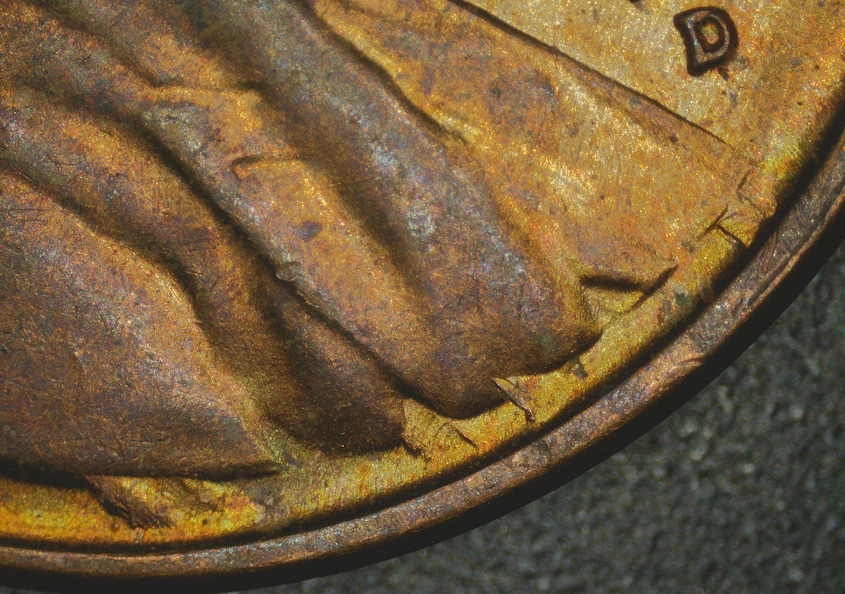 1957-D-Wheat-Penny-Not-Sure-What's-Going-On-Here