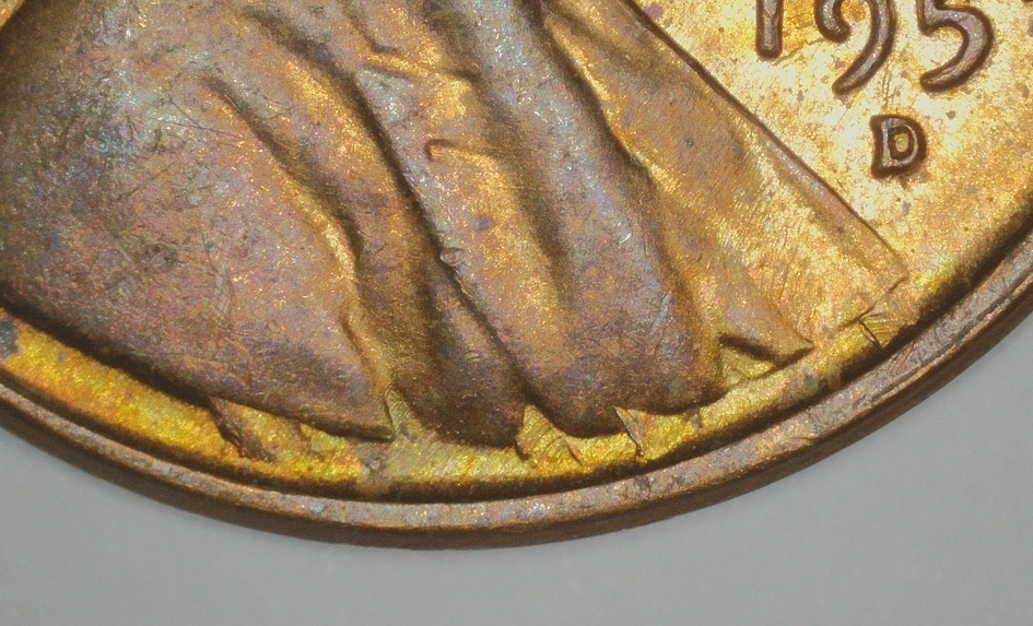 1957-D-Wheat-Penny-Not-Sure-What's-Going-On-Here