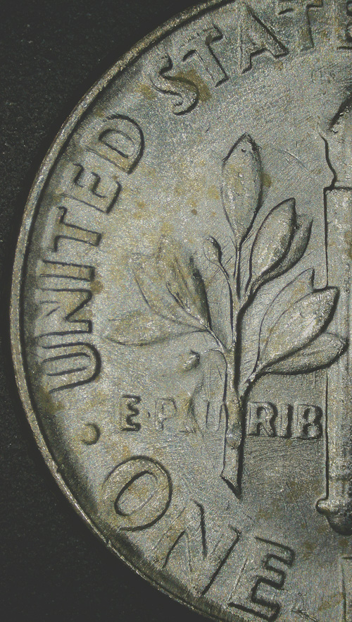 1955-P-Roosevelt-Dime-What's-Is-That-In-The-Mouth?-Die-Crack?