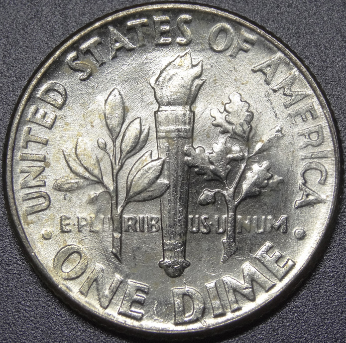 1955-P-Roosevelt-Dime-What's-Is-That-In-The-Mouth?-Die-Crack?