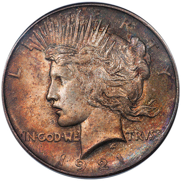 My-New-1921-Peace-Dollar-Toned-MS-64-PCGS-Cac-Nice-Pickup!