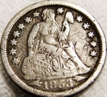 1853-O-Seated-Liberty-Dime-Mint-Mark-Error?