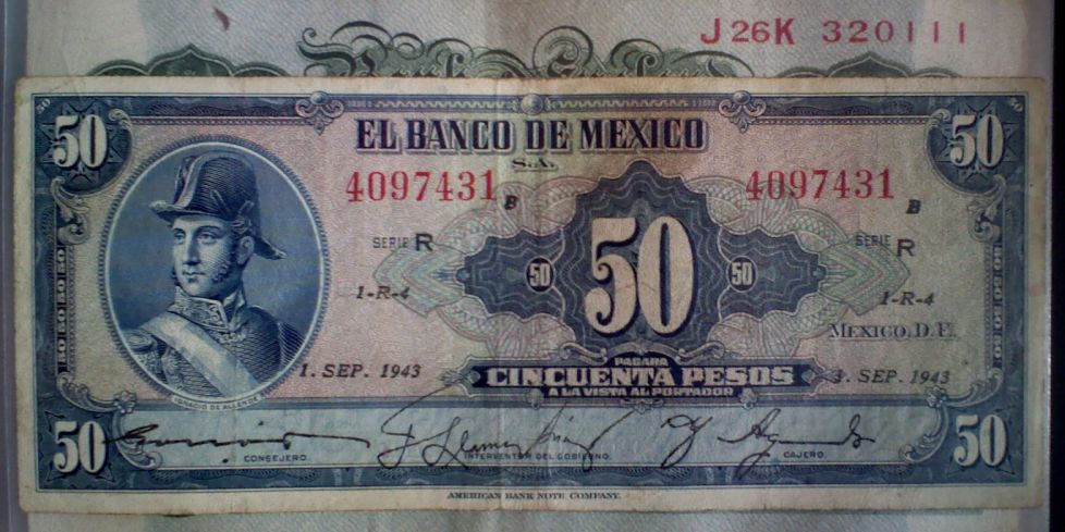 1943-50-Pesos-Mexican-Banknote
