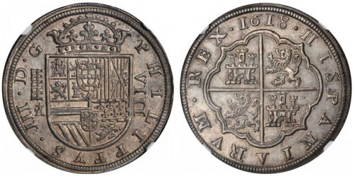 Authentic?-2-Spanish-Reales-8R-From-1618-Philip-III-&-1745-Philip-V