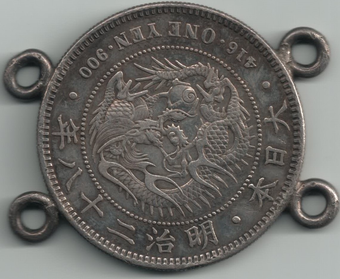 Japanese-416-One-Yen-900-Japan-Silver-Coin-�-Meiji-Era