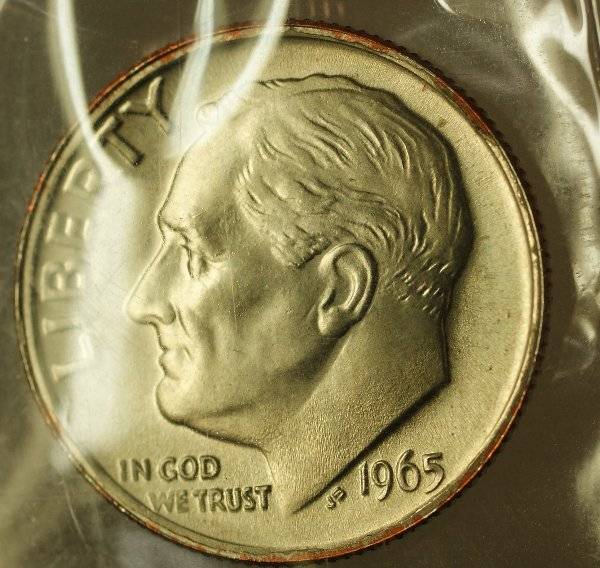 1965-SMS-Roosevelt-10c-Missing-Partial-Clad-Layer