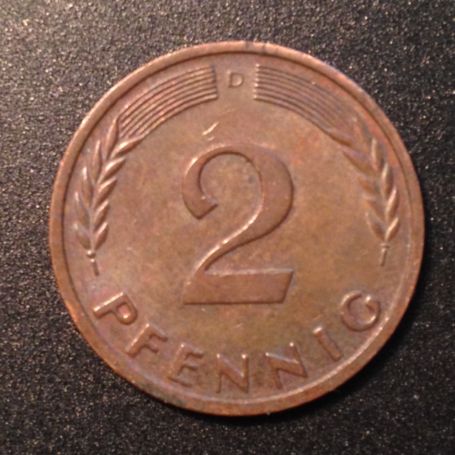 German-1950-D-2-Pfennig