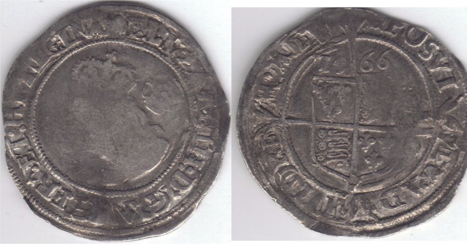 Interesting-1566-Eliz-Sixpence