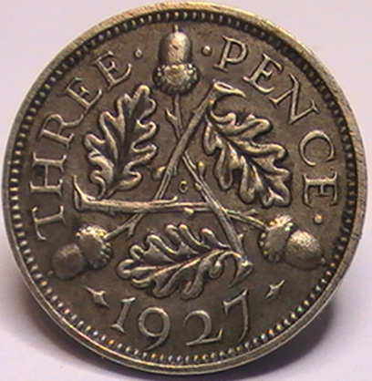 1927-Silver-Threepence