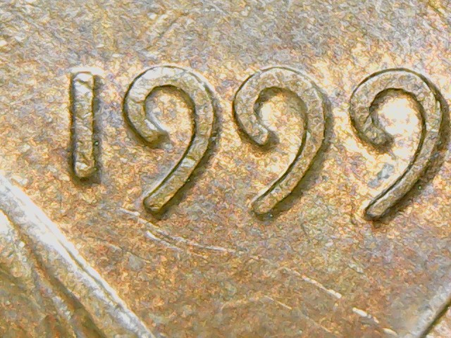 1999-Cent-W/Mixture-Of-Font-Styles-In-9-S-In-Date,-Also-WAM-Maybe?